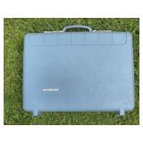 Antique Suitcase 1950s Blue In Color