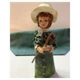 Papermache Girl 9 1/2" high