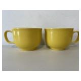 Homer Laughlin Soup Cups Yellow