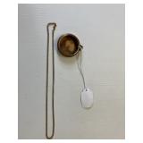 10KGF Pocket Watch case & chain 21gr+10gr gross we