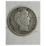 1906 Barber Silver Dime