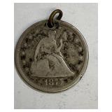 Rare - 1875  20 Cent Coin Love Token