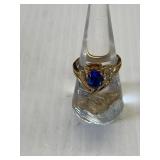Blue sapphire style ring
