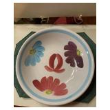 Large Hand Painted Noodle Ceramic Bowl - Japan