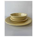 Fiestaware 3pc table Set Yellow
