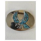 Belt Buckle Turquoise Eagle