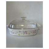 Corningware Pyrex Dish & lid 10"x10"