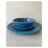 Fiestaware 3pc table Set Blue