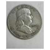 1960 D Franklin Silver Half Dollar