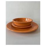 Fiestaware 3pc Table Set Orange