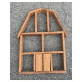 Vintage Wooden Barn Wall Hanger Shelf