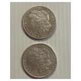 1899-O, 1904-O Morgan Silver Dollar Better Conditi