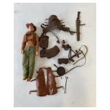 Vintage Marx Johnny West Cowboy and Accessories as