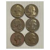 Proof Quarters 68-S, 69-S, 71-S, 72-S, 73-S, 74-S