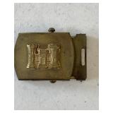 US Army Engineer Corps Brass Belt Buckle