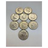 9-40% Silver Kennedy Half Dollars