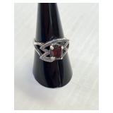 Silver Ring Size 6 1/2 Marked Sterling