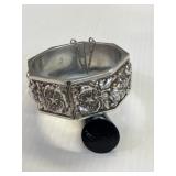 Portuguese Sterling Silver Topazo Bangle Bracelet