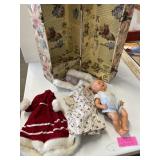 Doll case with doll & clothes