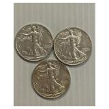 1943, 1944, 1945 Silver Walking Liberty Halves Hig