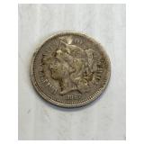 1867 3 cent pc c/n