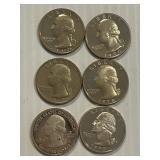 Proof Quarters 74-S, 76-S, 77-S, 78-S, 98-S, 2013S
