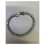 Silver tennis bracelet marked 925