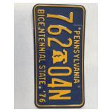 1976 PA Bicentennial License