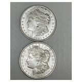 1921 (2) High Grade Morgan Silver Dollars x2
