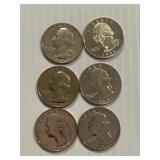 Proof Quarters 1969-S, 71-S,73-S,74-S,76-S, 98-S