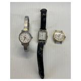 3 Vintage Timex quartz watches works