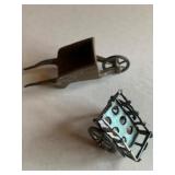Metal Wheelbarrow Cart Made in France Miniature