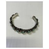 Silver Turquoise Bracelet Unmarked