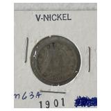 1901 V Nickel
