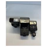 3 Tested and working camera flash units