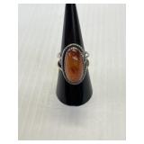 Baltic Amber Silver Ring Size 6 1/4 Marked Sterlin