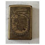 Zippo XIV Etched Indian Front
