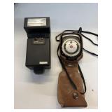 GE PR 1 light meter(rare find) & unknown flash uni