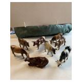 8 Metal Cows Various Colors 2 Marked made in Engla