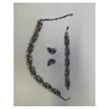 Vintage Lisner Rhinestone Set - Bracelet, Necklace