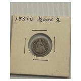 1851-O Seated 1/2 Dime