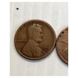 1913-D, 1922-D, 1915-S Semi Key Wheat Cents x3