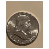 1961 BU Franklin Silver Half Dollar