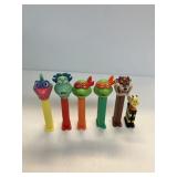Lot of 6 Cartoon Character Pez Dispensers