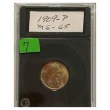 1909-P MS65 RB Wheat Cent