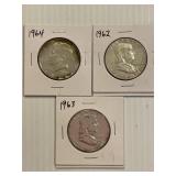 1962, 1963, 1964 Rainbow Tuned Silver Proof Half