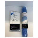 Lot of 2 Bath mat and shower liner