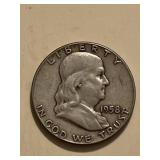 1958 Franklin Silver Half Dollar