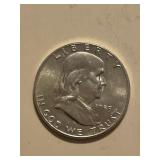 1955 BU Key Date Franklin Silver Half Dollar