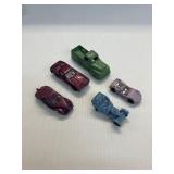 5-Small Steel  Vintage Cars